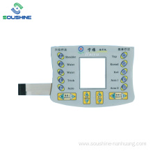 Multi embossed button membrane switch with 1 windows